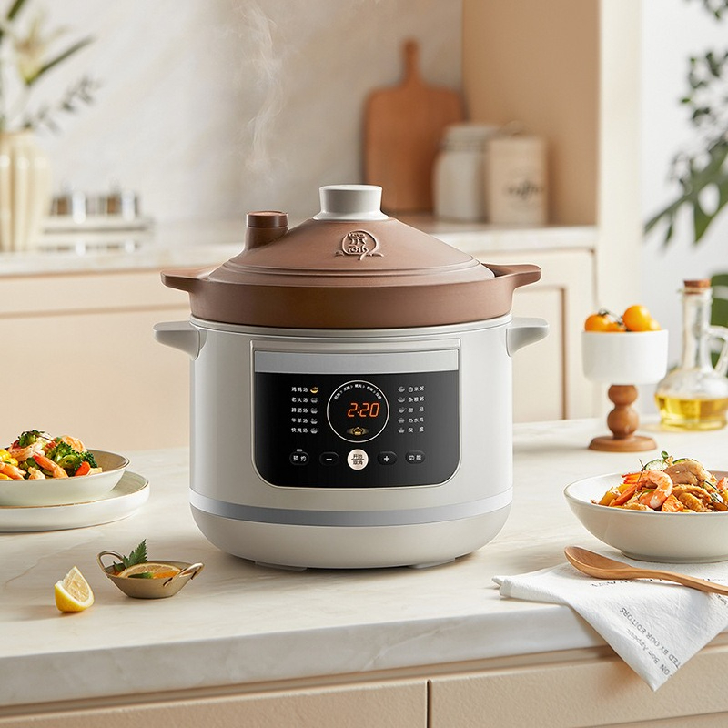 قدر طهي كهربائي سعة 5.5 لتر لل - مراجعة Slow Cooker Ceramic وسعره