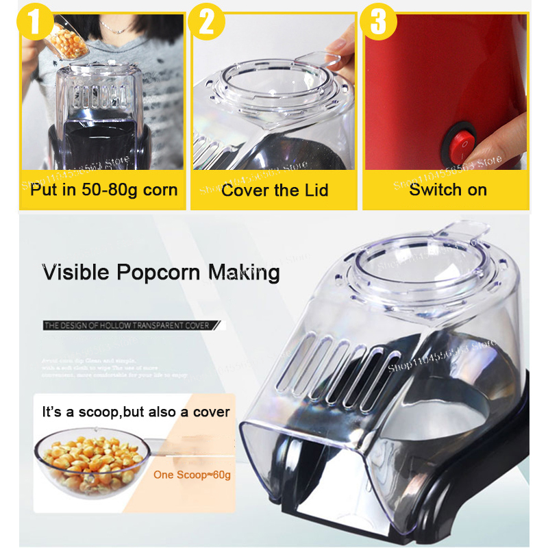 ماكينة ذرة الهواء الخالية من ا - مراجعة Air Popcorn Maker وسعره