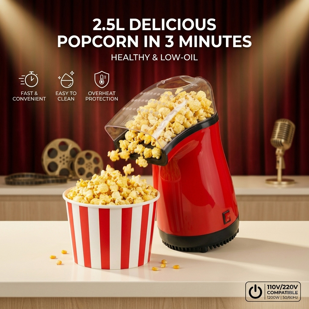 آلة صنع الفشار المحمولة للحفلا - مراجعة Air Popcorn Maker وسعره