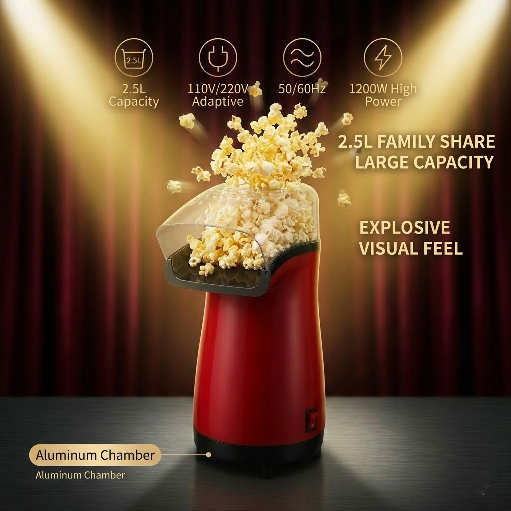 آلة صنع الفشار المحمولة للحفلا - مراجعة Air Popcorn Maker وسعره