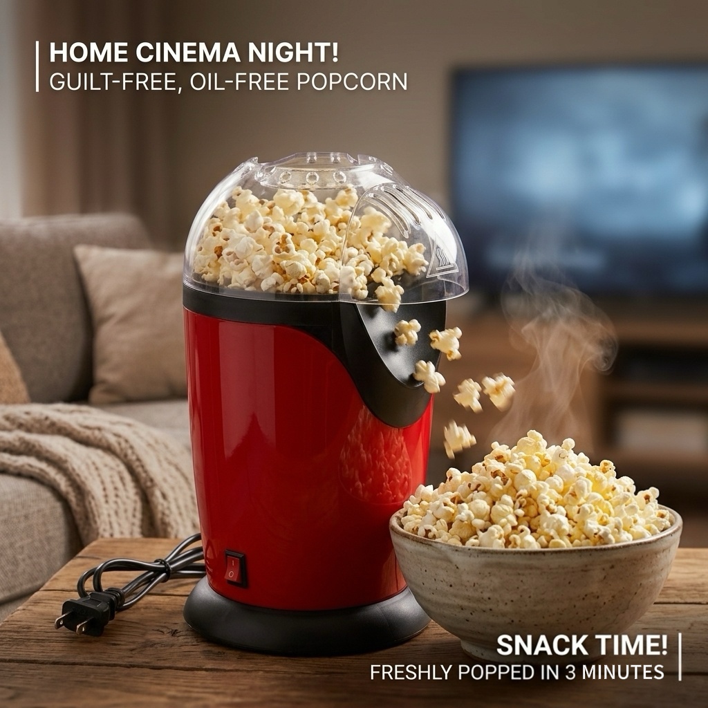 جهاز صنع الفشار الكهربائي باله - مراجعة Air Popcorn Maker وسعره