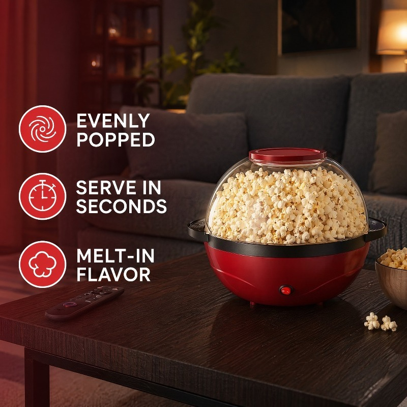 آلة صنع الفشار سعة 3.6 لتر، جه - مراجعة Air Popcorn Maker وسعره