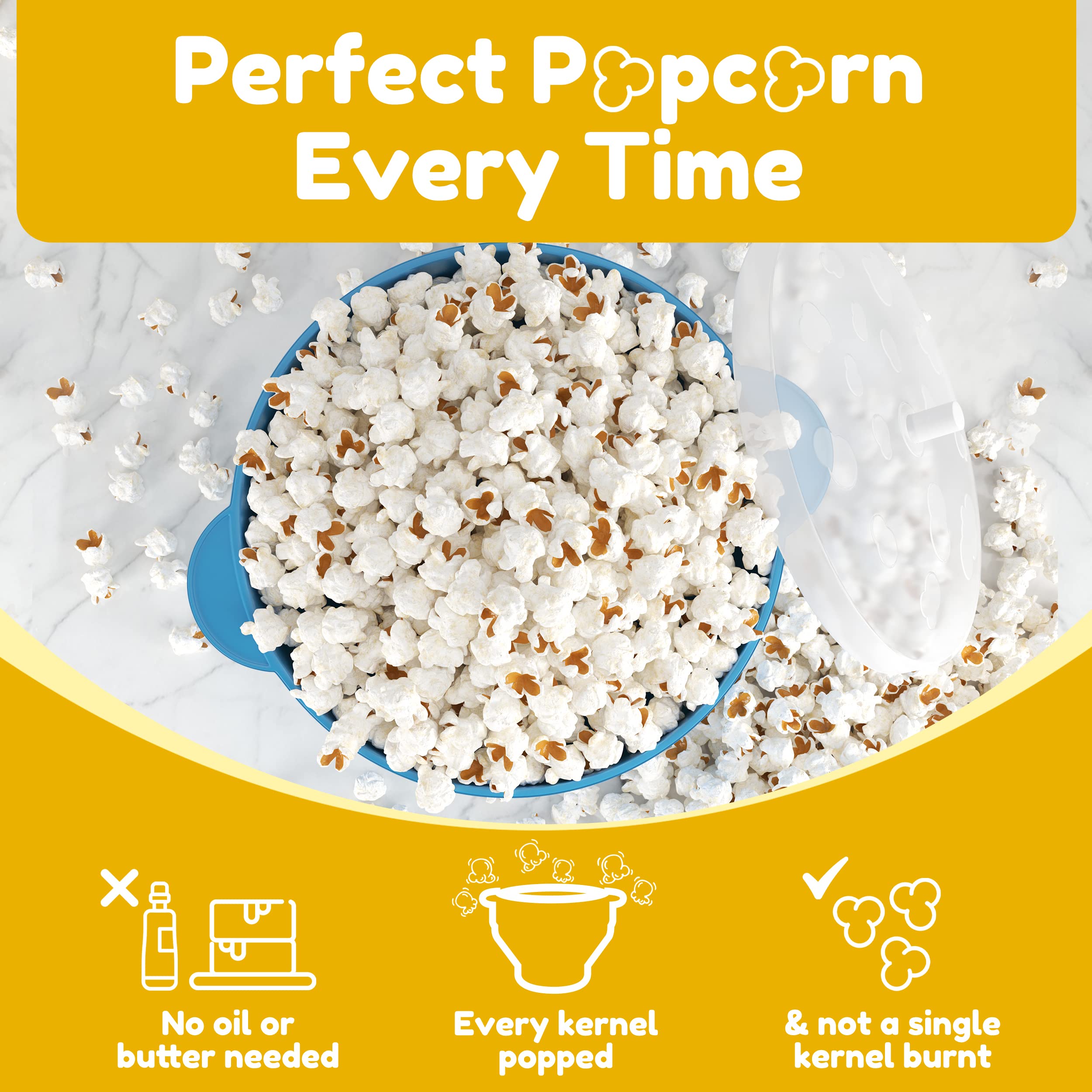 ميكروويف سيليكون الفشار بوبر F - مراجعة Air Popcorn Maker وسعره